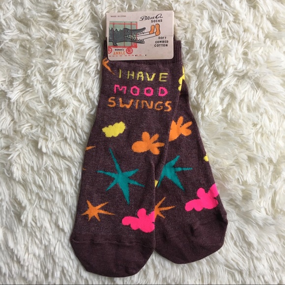 Blue Q Accessories - BLUE Q Women’s Ankle Socks: I Have Mood Swings